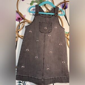 Kids Gray Denim Overall Dress